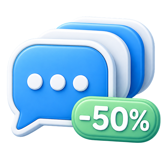 Клиенты ждут в мессенджерах. А вас ждет скидка 50%