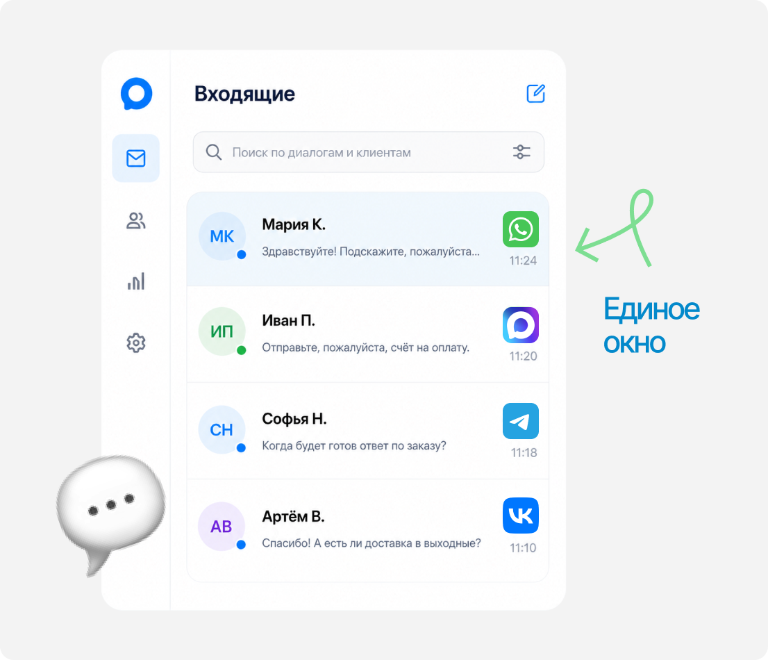 WhatsApp в едином окне ChatApp